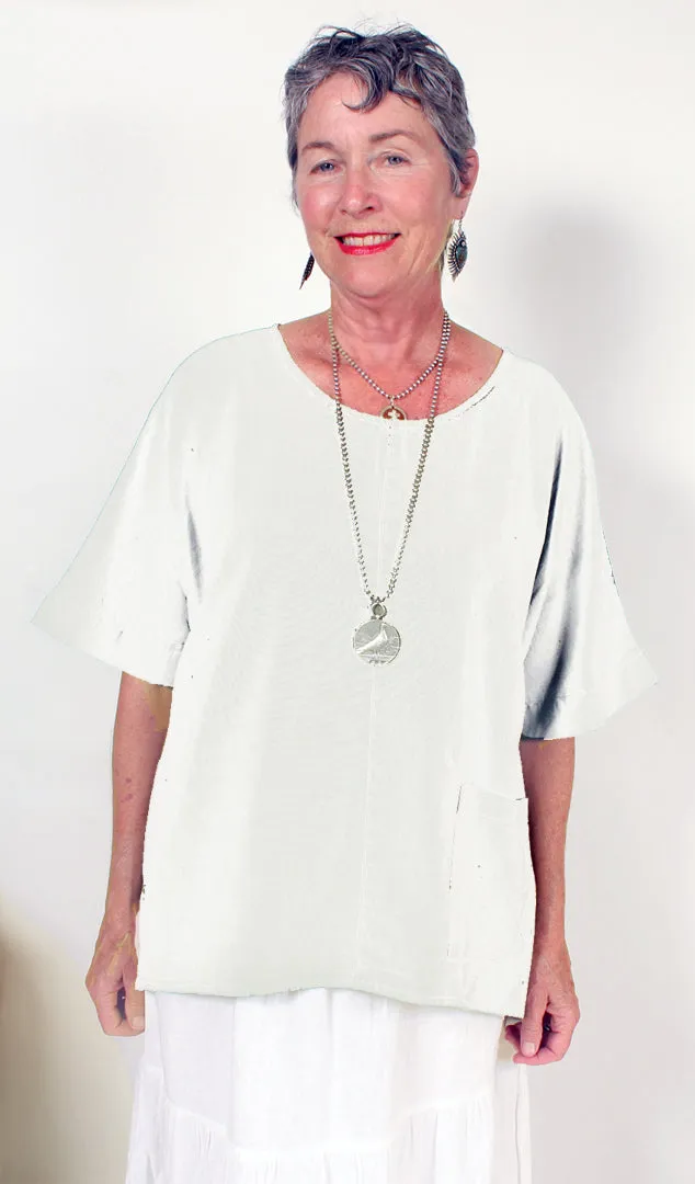 S/Slv Tienda ho Linen  Top Boho Resort Wear Hippie Chic Plus Sml-2x