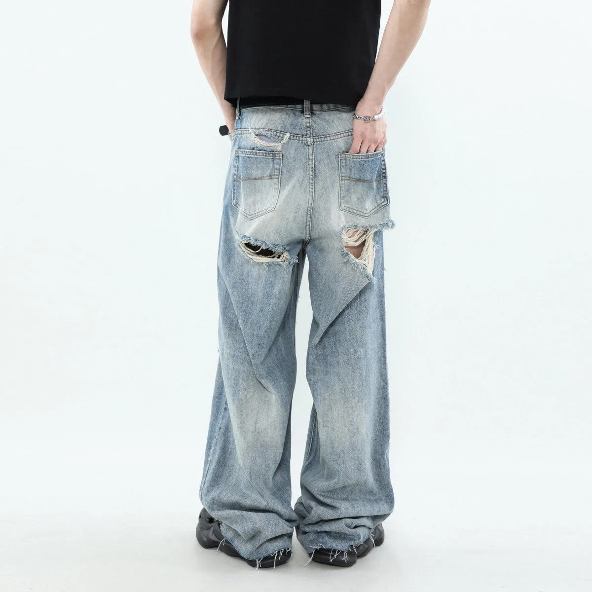 Washed Ripped Hole Jeans